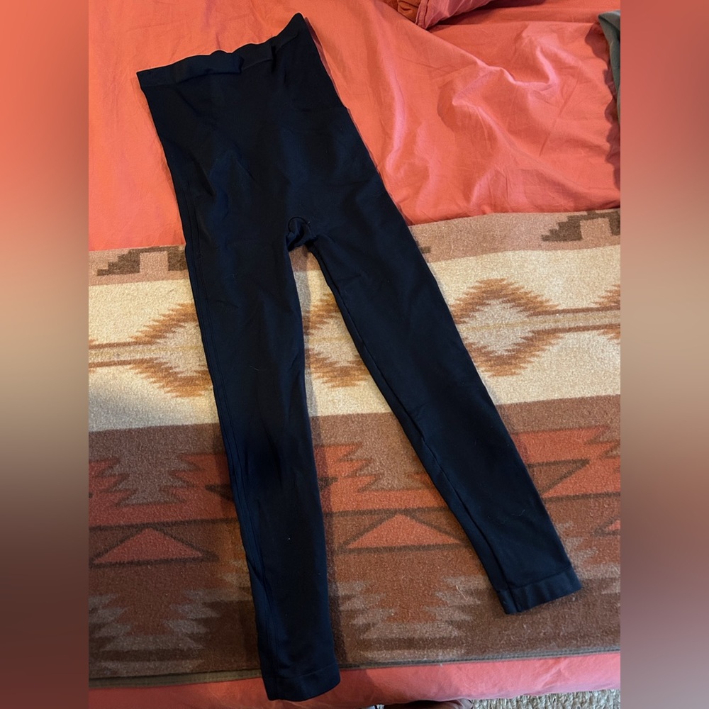Spanx Black Full Panel Maternity Leggings | M
